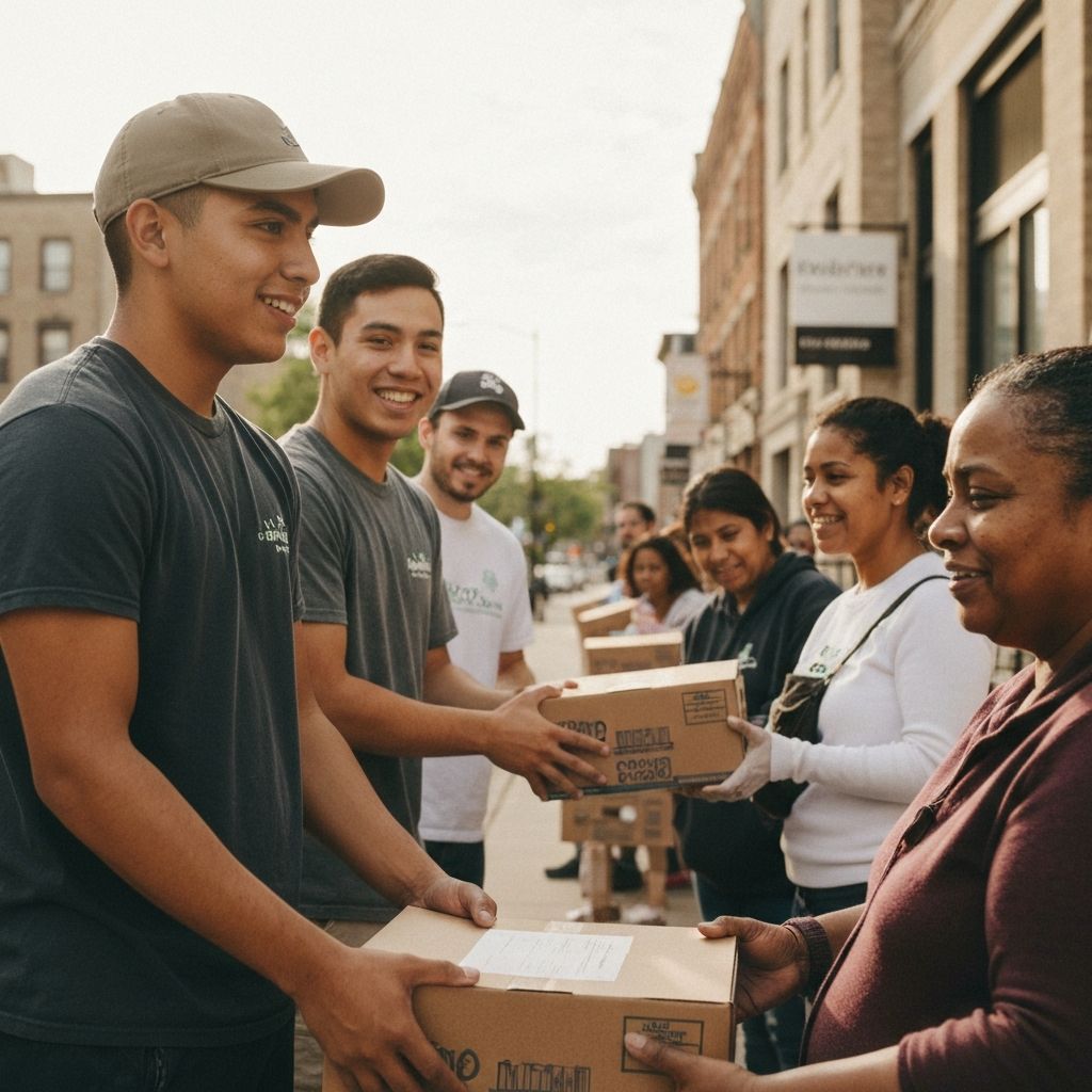 Community food distribution event